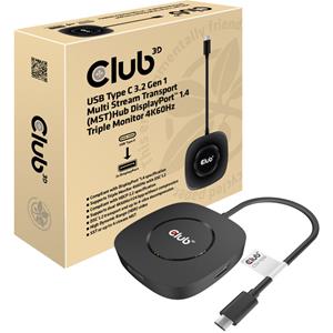Club 3D USB Type C 3.2 Gen 1 MST Hub DisplayPort 1.4 Triple Monitor