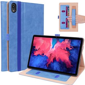 Lunso Luxe stand flip sleepcover hoes - Lenovo Tab P11 - Blauw
