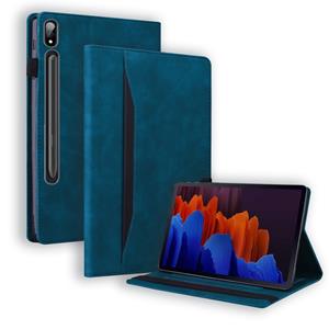 Lunso Luxe stand flip sleepcover hoes - Samsung Galaxy Tab S7 Plus / S8 Plus - Blauw