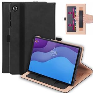 Lunso Luxe stand flip cover hoes - Lenovo Tab M10 HD Gen 2 (2e Generatie) - Zwart