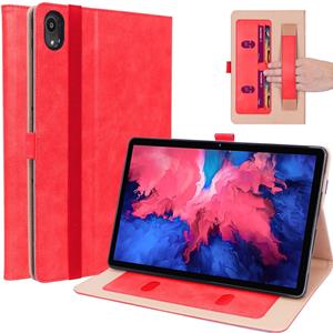 Lunso Luxe stand flip sleepcover hoes - Lenovo Tab P11 - Rood