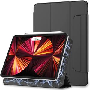 Lunso Magnetische 3-Vouw sleepcover hoes - iPad Pro 12.9 inch (2021) - Zwart