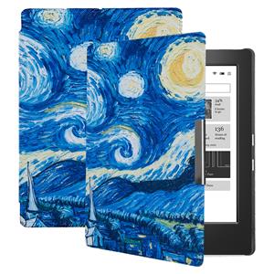 Lunso Kobo Aura H2o edition 1 hoes (6.8 inch) - sleep cover - Van Gogh Sterrennacht