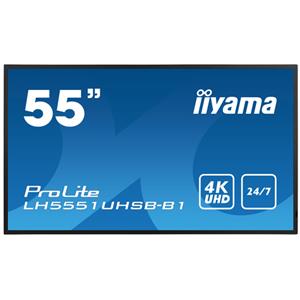Iiyama Ultra Slim Line LH5551UHSB-B1 Signage Display 138,68 cm (54,6 Zoll) 4K UHD, IPS-Panel, 800 cd/m², 24/7