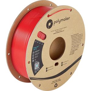 Polymaker PB01004 PolyLite Filament PETG hitzebeständig, hohe Zugfestigkeit 1.75mm 1000g Rot 1St.