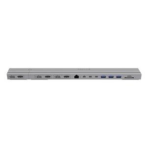 HYPER HD156-GL Laptopdockingstation USB-C Power Delivery, Geïntegreerde kaartlezer