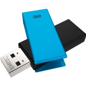 Emtec C350 Brick 2.0 USB flash drive 32 GB USB Type-A Zwart, Blauw