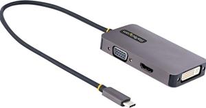 StarTech.com USB C Video Adapter USB C to HDMI DVI VGA Adapter Up to 4K 60Hz Aluminum Multiport Video Display Adapter