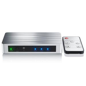 Primewire Audio / Video Matrix-Switch, 3-Port 4k UHD HDMI Switch mit Fernbedienung & Netzteil 3x HDMI IN / 1x HDMI OUT