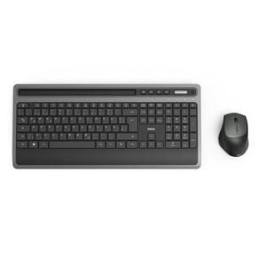 Hama KMW-600 Kabelloses Tastatur-Set grau/schwarz