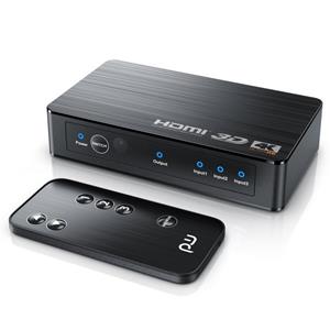 Primewire Audio / Video Matrix-Switch, HDMI 2.0 Verteiler 4k 60Hz - 3 Port Switch mit Fernbedienung - 2.0b Ultra HD 4096x2160 3840x2160 - HDR - 3D Ready - HDCP - 48 Bit Deep Color - automatische Umsch