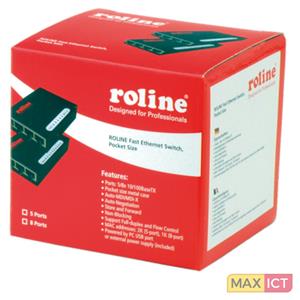 Roline Fast Ethernet Switch, Pocket, 5 Poorts
