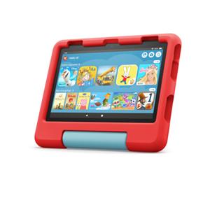 Amazon Fire HD 8 Kids-Tablet, 8-Zoll-HD-Display, 32GB (2022) für Kinder von 3 bis 7 Jahre, 2 Jahre Sorglos-Garantie, kindgerechte Hülle, Rot