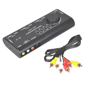 Bolwins Audio / Video Matrix-Switch »R11C  4*Weg Audio Video AV RCA Switch Selector Box Splitter Umschalter CinchKabel«
