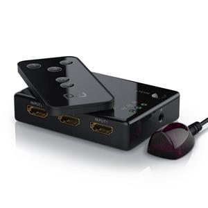 Primewire Audio / Video Matrix-Switch, 3-Port UHD HDMI Umschalter inkl. Fernbedienung 3x HDMI Eingänge / 3D / CEC / ARC