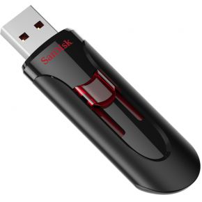 SanDisk UFM 128GB USB CRUZER GLIDE 3.0 USB flash drive USB Type-A 3.2 Gen 1 (3.1 Gen 1) Zwart, Rood