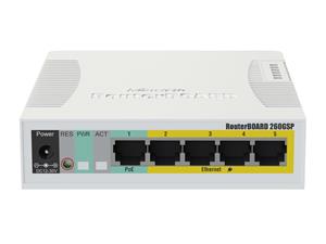 MikroTik »CSS106-1G-4P-1S - RouterBOARD 5-Port Gigabit Smart Switch« Netzwerk-Switch