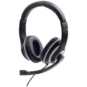 Gembird Over Ear headset Kabel Zwart, Wit Volumeregeling, Headset