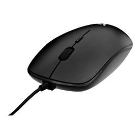 V7 MU200-1E - Low Profile - mouse - USB - black - Maus (Schwarz)