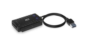 ACT USB 3.2 Gen1 to IDE + SATA adapter withpower supply