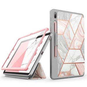 I-blason COSMO Bookcase Hoes Samsung Tab S7 FE - 12.4 inch - Pencil houder - Marmer