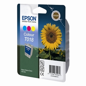 Epson T018 inkt cartridge kleur (origineel)