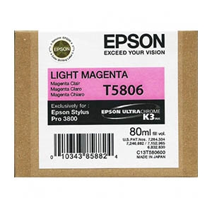 Epson T5806 inkt cartridge licht magenta (origineel)