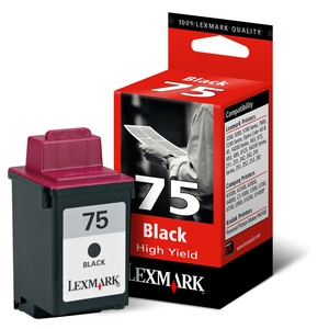 Lexmark 12A1975 nr. 75 inkt cartridge zwart hoge capaciteit (origineel)