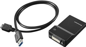 LENOVO USB 3.0 to DVI/VGA Monitor Adapter - Externe video-adapter