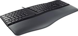 CHERRY KC 4500 ERGO - Tastatur - USB - QWERTY - Spanisch - Schwarz