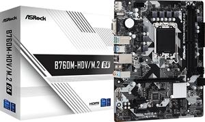 ASROCK MB  Intel 1700 B760M- HDV/M/2 D4 M-ATX, 4xD4 3200 PCIe4 USB3.2
