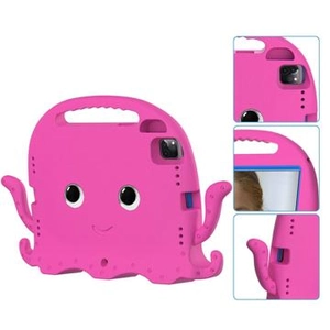iPad Pro 11 2021/2020/2018 Schokbestendige draagtas voor kinderen - Octopus - Felroze