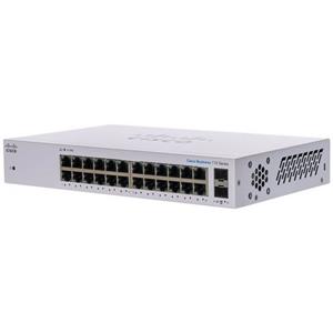 Cisco CBS110. Switch type: Unmanaged, Switch-laag: L2. Type basis-switching RJ-45 Ethernet-poorten: Gigabit Ethernet (10/100/1000), Aantal basis-switching RJ-45 Ethernet-poorten: 24. Full duplex. MAC-