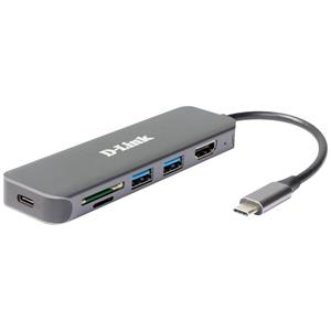 DUB-2327 D-Link 6-in-1 USB-C Hub with HDMI/Card Reader/Power Delivery