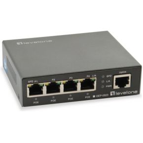LevelOne GEP-0523 netwerk-switch Gigabit Ethernet (10/100/1000) Zwart Power over Ethernet (PoE)