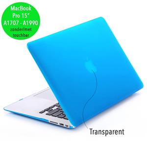 Lunso  cover hoes - MacBook Pro 15 inch (2016-2020) - mat lichtblauw