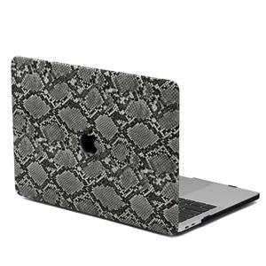 Lunso  Leren cover hoes - MacBook Pro 16 inch (2019) - Snake Pattern Grey