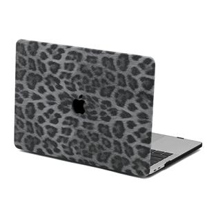 Lunso  Leren cover hoes - MacBook Pro 16 inch (2019) - Leopard Pattern White