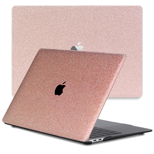 Lunso  cover hoes - MacBook Pro 16 inch (2019) - Glitter Rose Goud