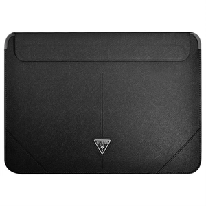 Guess Saffiano Triangle Logo Laptop Sleeve - 16 - Zwart