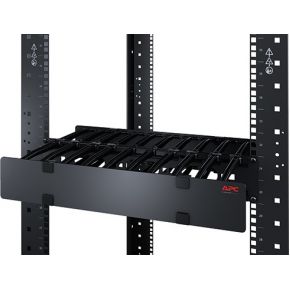 APC Horizontal Cable Manager Single-Sided with Cover - rack cable management panel with cover - 1U