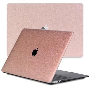 Lunso  cover hoes - MacBook Air 13 inch (2020) - Glitter Rose Goud