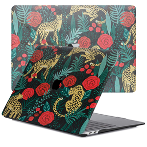 Lunso  cover hoes - MacBook Air 13 inch (2020) - Leopard Roses