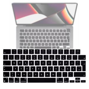 Lunso (EU) QWERTY Keyboard bescherming - MacBook Air 13 M2 (2022) / Pro 14 (2021) / Pro 16 (2021) - Zwart
