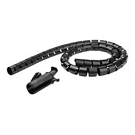Startech .com 2,5 m kabelhoes - spiraal - inclusief kabelklem - 25 mm diameter - zwart (CMSCOILED2) - omhulselkit voor kabel
