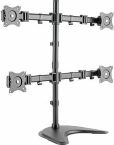 DIGITUS Universal Quad Monitor Stand Black