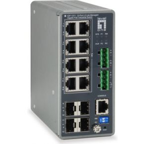 LevelOne IGP-1271 Managed L3 Gigabit Ethernet (10/100/1000) Power over Ethernet (PoE) Grijs