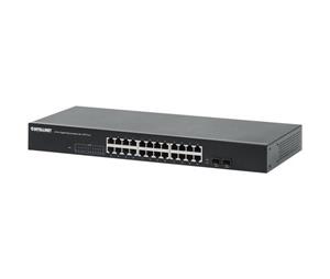Intellinet INTELLINET 24-Port Gigabit Ethernet Switch mit 2SFP Ports Netzwerk-Switch