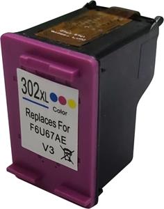 Huismerk HP 302XL cartridge kleur met inktniveau