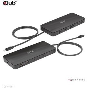 club3d Club 3D - docking station - USB-C / Thunderbolt 3 / Thunderbolt 4 - 3 x Thunderbolt 4 - GigE